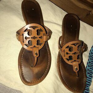 Tori Burch Brown Miller Sandals w Dustbag 9M